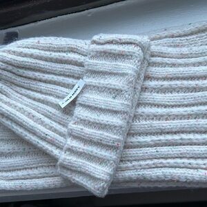 NWT Old Navy Ribbed Knit Scarf and Hat Set with Multicolor Speckles
